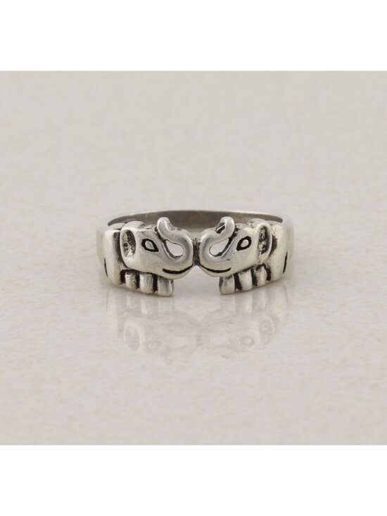 Unbranded Jewelry - Sterling Silver Two Elephant Ring Size 9
